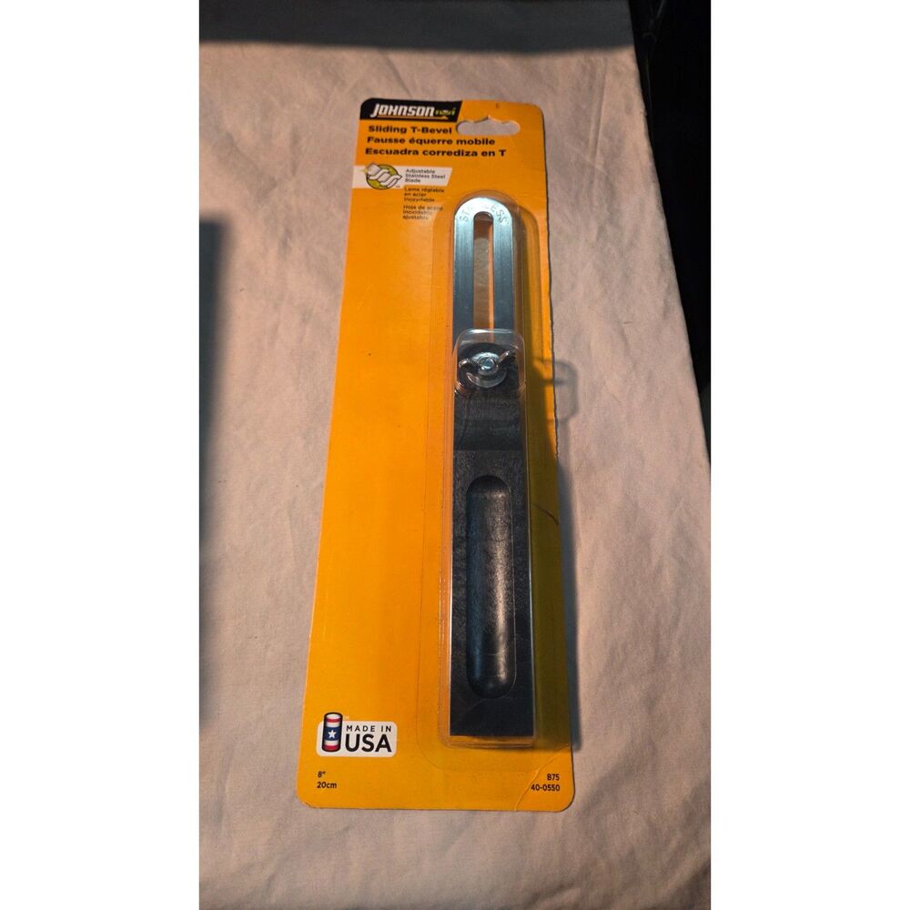 Johnson Level B75 Structo-Cast- 8" sliding T-Bevel Angle Finder Made in USA NEW